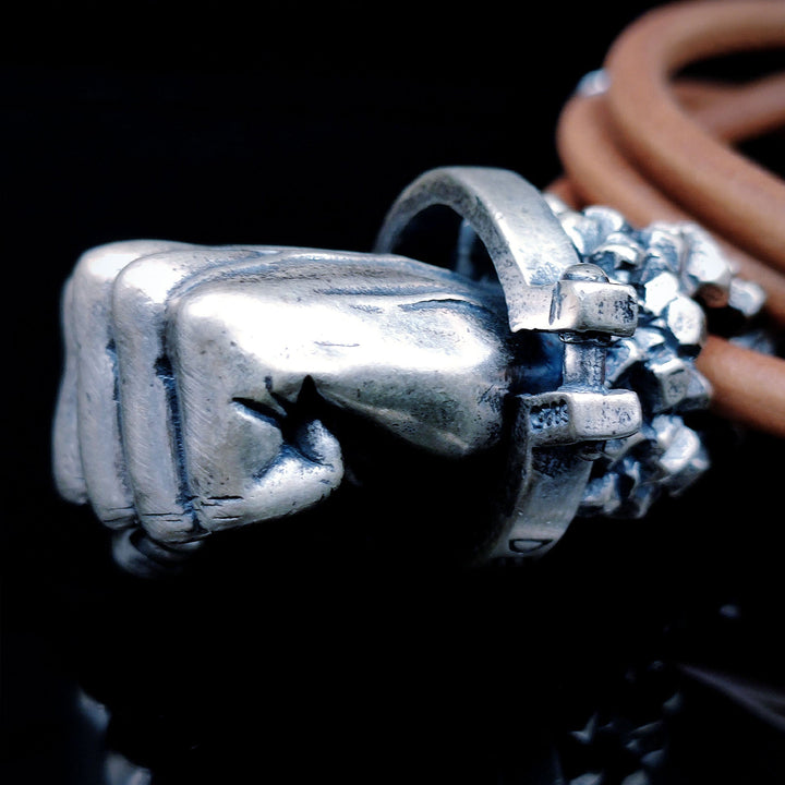 [1094] Limited Retro Style Sterling Silver S925 Defying Destiny Pendant Necklace - Taffu Craft Studio