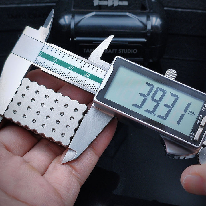 [6021] Stainless Steel Sandwich Biscuit Click Sound Fidget Slider - Taffu Craft Studio