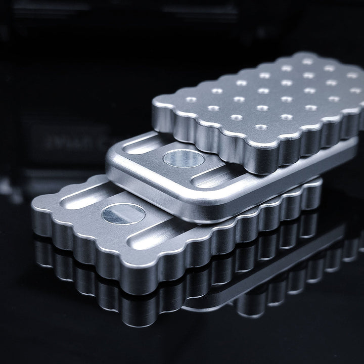 [6021] Stainless Steel Sandwich Biscuit Click Sound Fidget Slider - Taffu Craft Studio