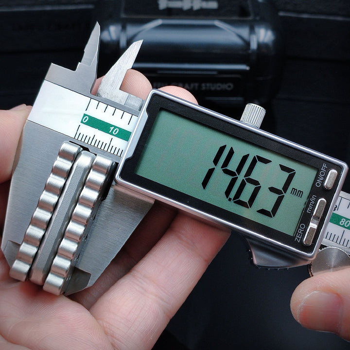 [6021] Stainless Steel Sandwich Biscuit Click Sound Fidget Slider - Taffu Craft Studio