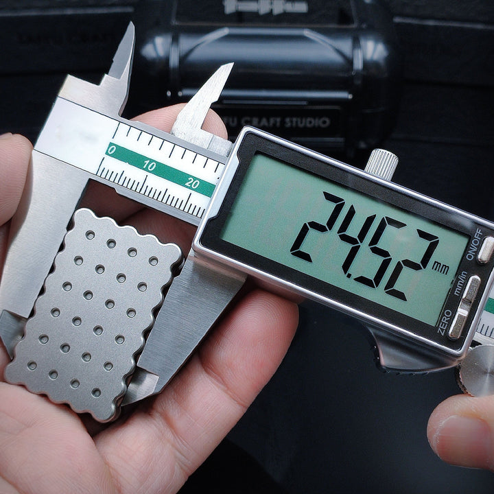 [6021] Stainless Steel Sandwich Biscuit Click Sound Fidget Slider - Taffu Craft Studio