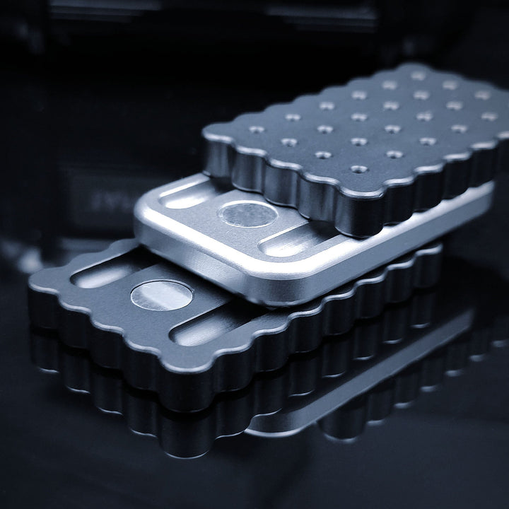 [6021] Stainless Steel Sandwich Biscuit Click Sound Fidget Slider - Taffu Craft Studio